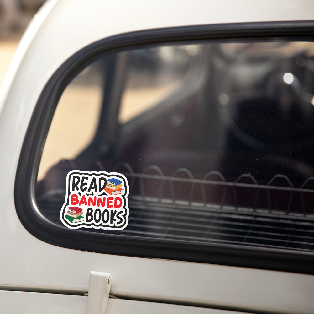 Read Banned Books Vinyl Sticker
