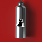 Cat with Knife Vinyl Sticker