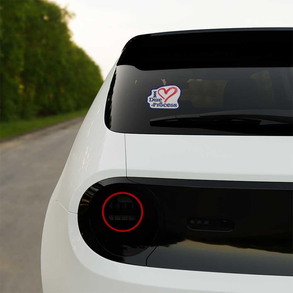 I Love Due Process Vinyl Sticker