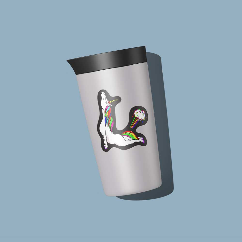 Farting Unicorn Vinyl Sticker