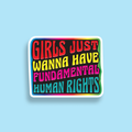Girls Just Want to Have FUNdamental Human Rights Vinyl Sticker