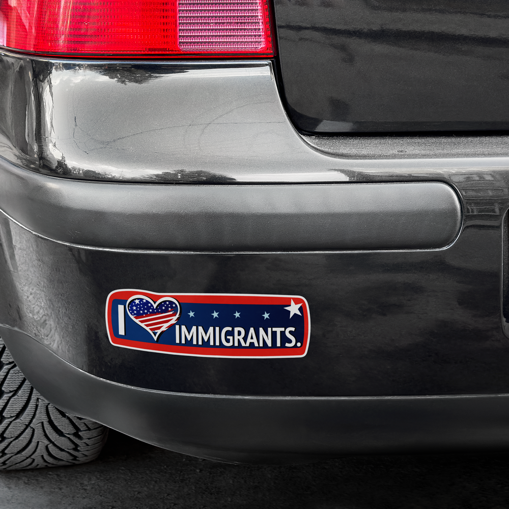 I Love Immigrants Vinyl Sticker
