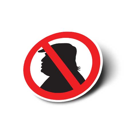No To Trump Vinyl Sticker