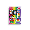 Pack of Pride Month fun stickers with colorful design on a white background